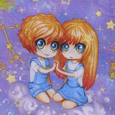 КПБ 'ДайПоспать', 1,5 спальный с 2-мя наволочками 70х70, бязь, 100 % хлопок, пл. 125 гр./кв.м., 'Знаки зодиака'