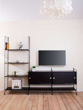 Тумба под телевизор Рагнар черного цвета