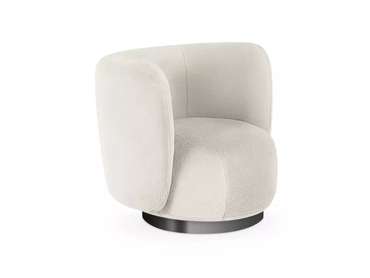 Кресло Lucca вращающееся белого цвета с основанием черного цвета
