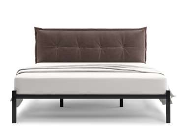 Кровать Лофт Cedrino 120х200 темно-коричневого цвета без подъемного механизма