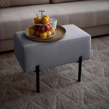 Пуф Маленькая радость серого цвета