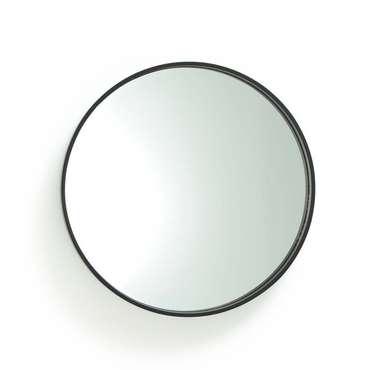 Зеркало настенное круглое Alaria черного цвета