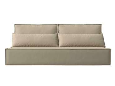 Прямой диван Фабио Лайт бежевого цвета (экокожа)