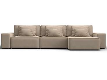 Угловой диван-кровать Лига-074 бежевого цвета