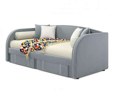 Кровать с ортопедическим основанием и матрасом Elda 90х200 серого цвета