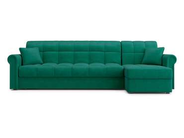 Угловой диван-кровать Палермо 1.8 темно-зелёного цвета