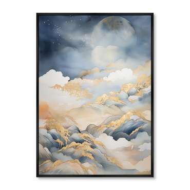 Репродукция картины Clouds over the mountains, No 1, 2024г.