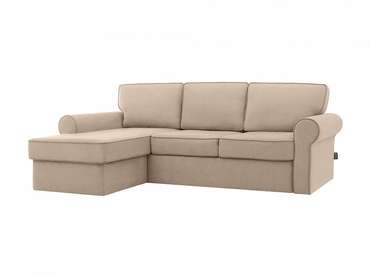 Угловой диван-кровать Murom серо-бежевого цвета