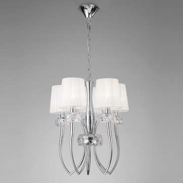 Подвесная люстра Loewe Chrome 4632 (ткань, цвет белый)