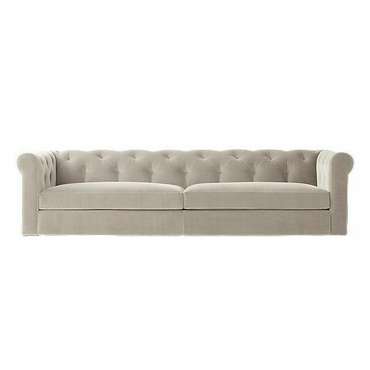 Диван Modena Chesterfield Collection светло-серого цвета