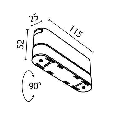 Комплектующие для трекового светильника Technical TRA084FC-11SW Accessories for tracks Radity Магнитная трековая система RADITY