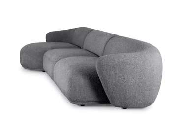 Модульный диван Fabro серого цвета левый