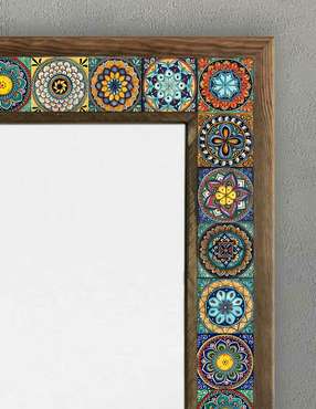 Настенное зеркало 53x73 с каменной мозаикой и композитным основанием