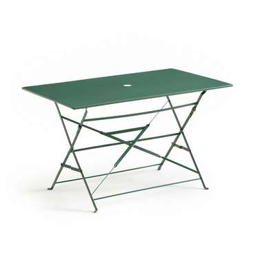 Стол складной прямоугольный из металла Ozevan зеленого цвета