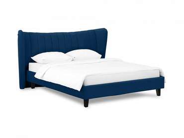Кровать Queen II Agata L 160х200 темно-синего цвета