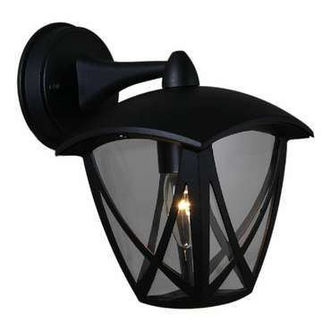 Уличный настенный светильник 08302-9.2-001SJ Top mount BK черного цвета