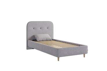 Кровать Лео 90х200 серого цвета без подъемного механизма