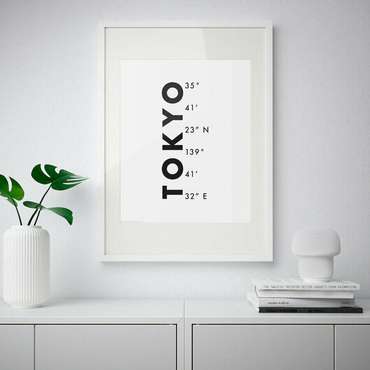 Координаты Токио, 40х50 см