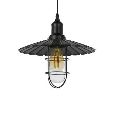 Подвесной светильник Lataro LDP 6015 BK (металл, цвет черный)