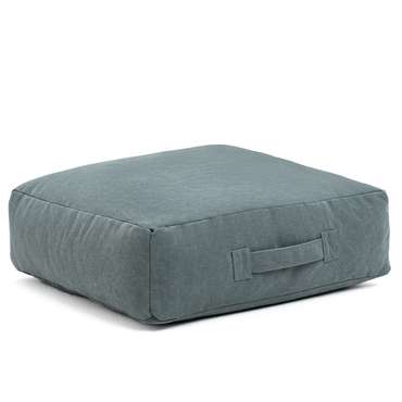 Пуф-подушка из натурального хлопка темно-серого цвета