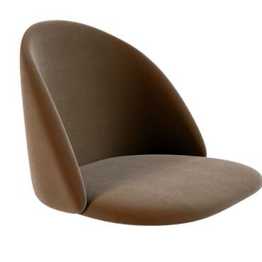 Обеденный стул Mekbuda коричневого цвета на металлическом каркасе