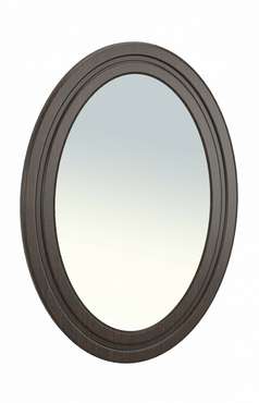 Зеркало настенное Монблан овальное в раме темно-коричневого цвета