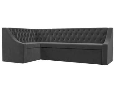 Угловой диван-кровать Мерлин серого цвета левый угол