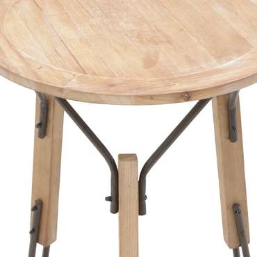 Обеденный стол из металла и дерева