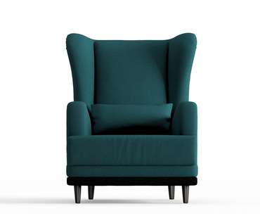 Кресло Грэмми в обивке из велюра темно-зеленого цвета