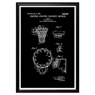 Арт-постер Патент на баскетбольную корзину 1936