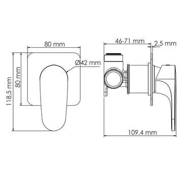 Смеситель для душа WasserKRAFT Weida хром