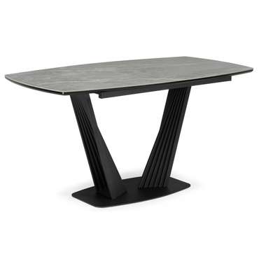 Раздвижной обеденный стол Вейл 160 серо-черного цвета