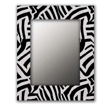 Настенное зеркало Зебра 50х65 черно-белого цвета