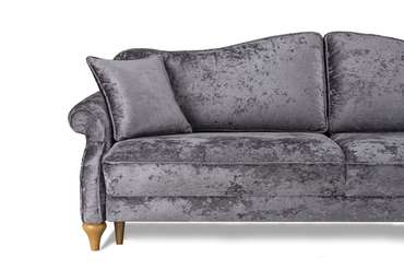 Прямой диван-кровать Бьюти Премиум серого цвета