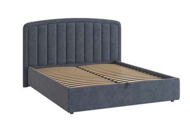 Кровать Сиена 2 160х200 темно-синего цвета с подъемным механизмом