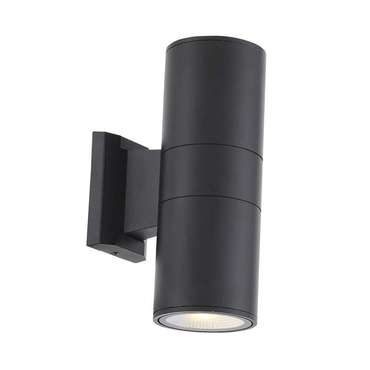 Уличный настенный светодиодный светильник Tubo2 из металла черного цвета