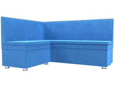 Угловой диван Уют голубого цвета левый угол