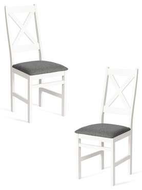 Набор из двух стульев Crossman бело-серого цвета