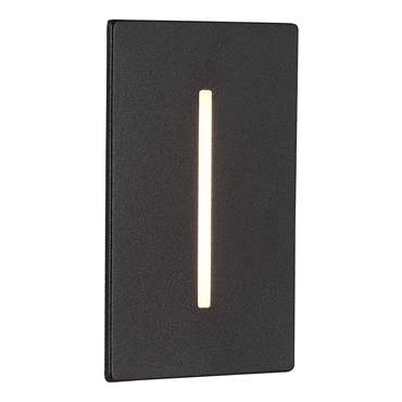 Встраиваемый уличный светильник ST-Luce черный LED 1*3W 3000K SLIM