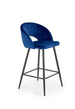 Полубарный стул H96 синего цвета