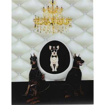 Картина Bodyguards Of King Dog 80х60 со стеклом 