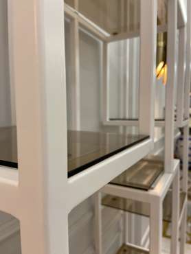 Стеллаж "Martin" белый с бронзовым стеклом (2200х1100х300)