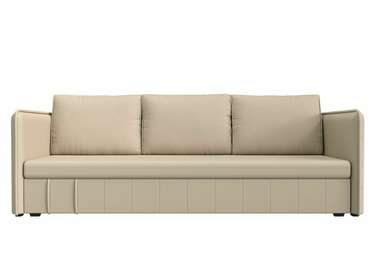 Прямой диван-кровать Слим бежевого цвета (экокожа)