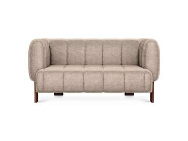 Диван Cassis М бежевого цвета с коричневыми ножками  