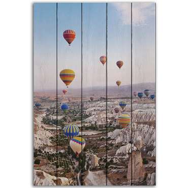 Картина на дереве Воздушные шары 1 40х60 см