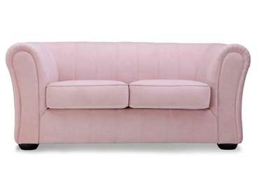 Прямой диван-кровать Бруклин Премиум розового цвета