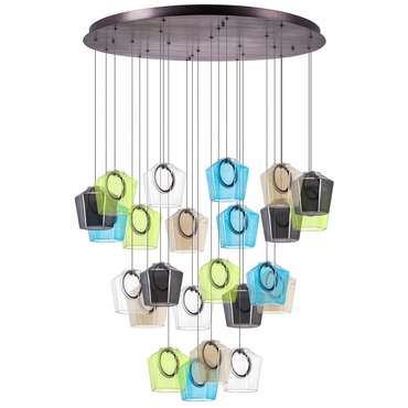 Люстра CARAMELLO LED 24х6W 2600LM КОФЕЙНЫЙ/МУЛЬТИКОЛОР 3000K
