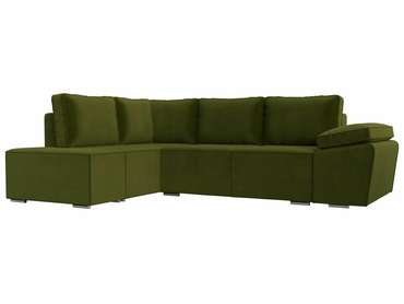 Угловой диван-кровать Хьюго зеленого цвета левый угол