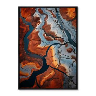 Репродукция картины Stone color palettes, angles and shapes, No 2, 2024г.