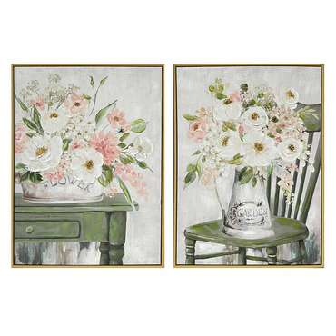 Картина Shabby Chic Ваза для цветов 60 x 3,5 x 80 cm (2 штук)
